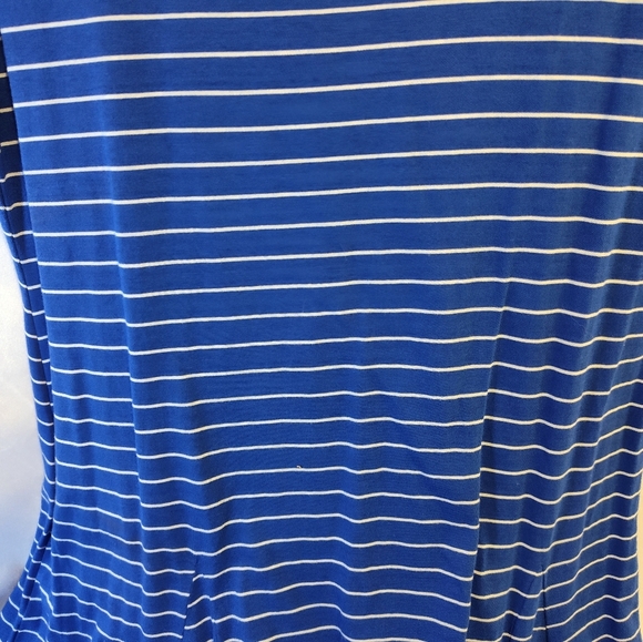 Lauren Ralph Lauren Blue and White Striped Dress Empire Maxi Dress NWOT - Picture 3 of 6